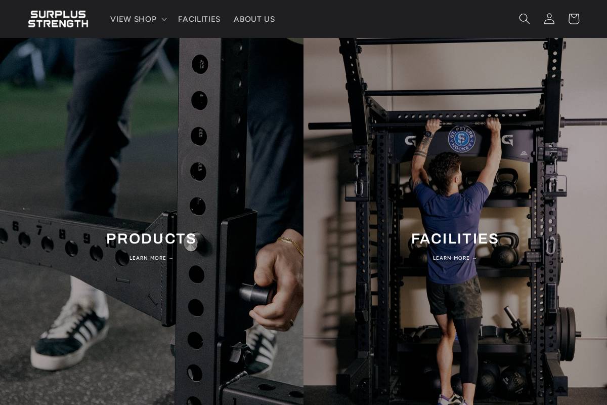 surplusstrength.com homepage screenshot