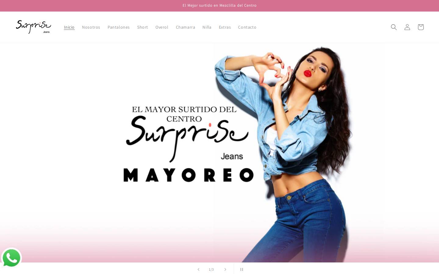 surprisejeans.com homepage screenshot