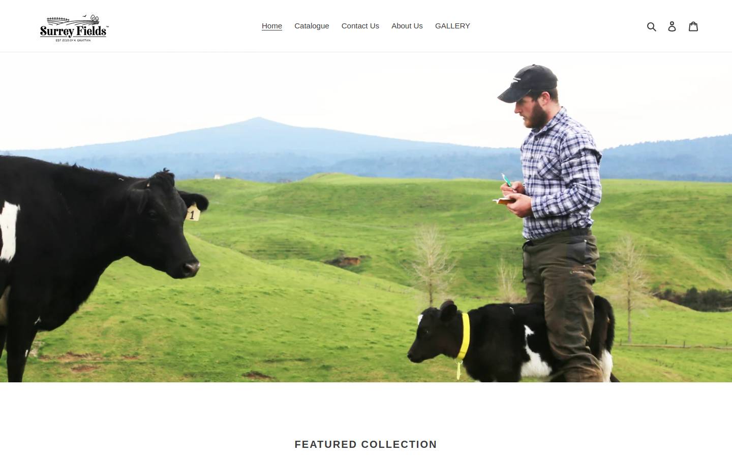 surreyfields.com homepage screenshot