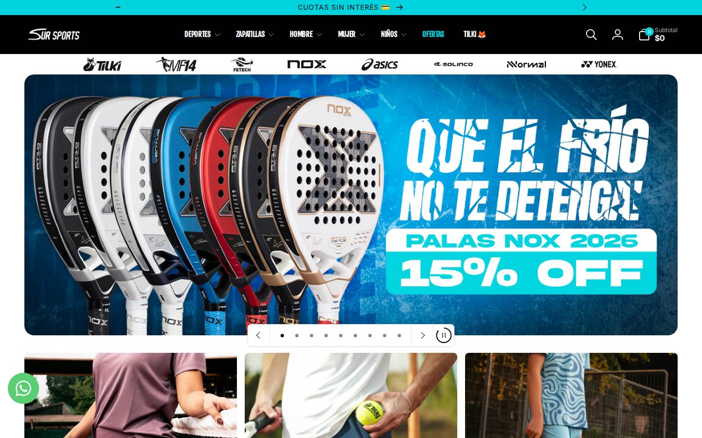 sursports.cl homepage screenshot