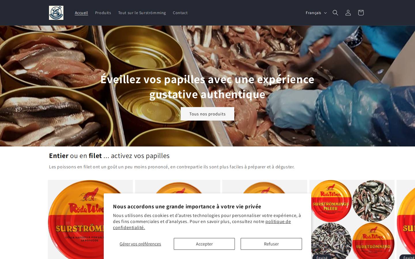 surstromming.fr homepage screenshot