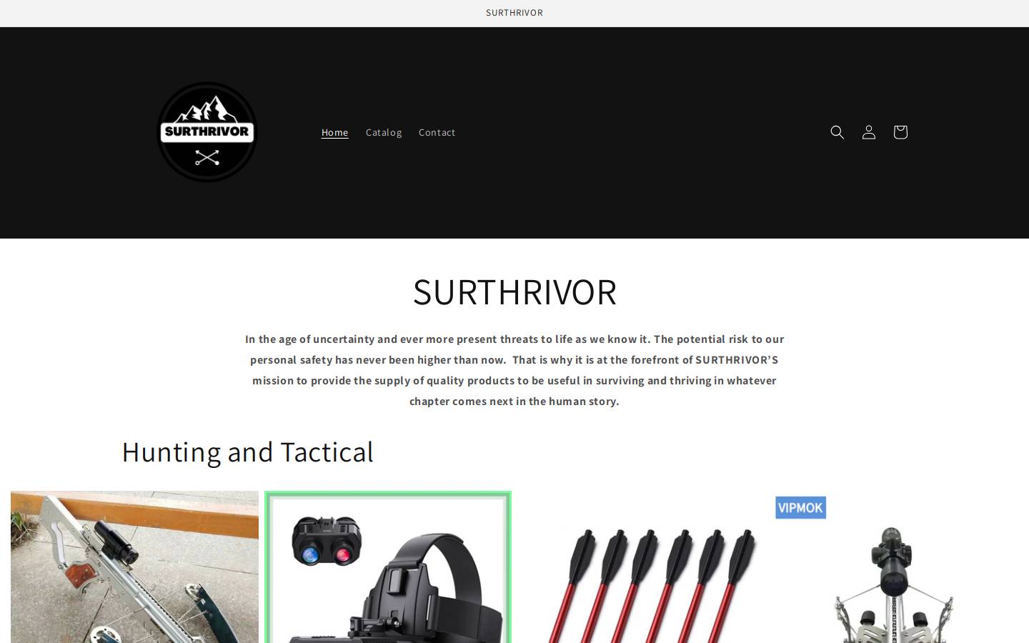 surthrivor.shop homepage screenshot