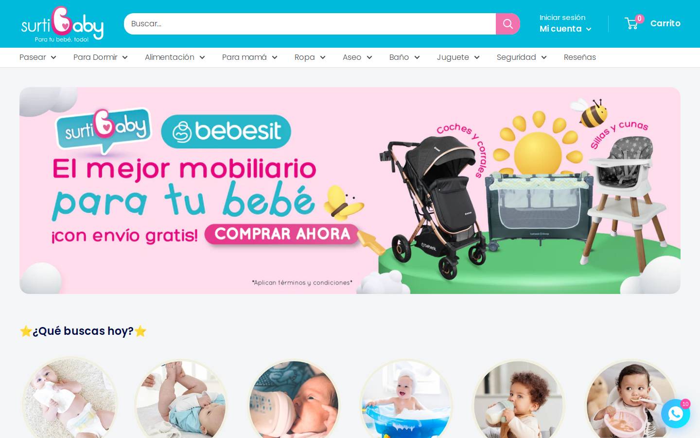 surtibaby.com homepage screenshot