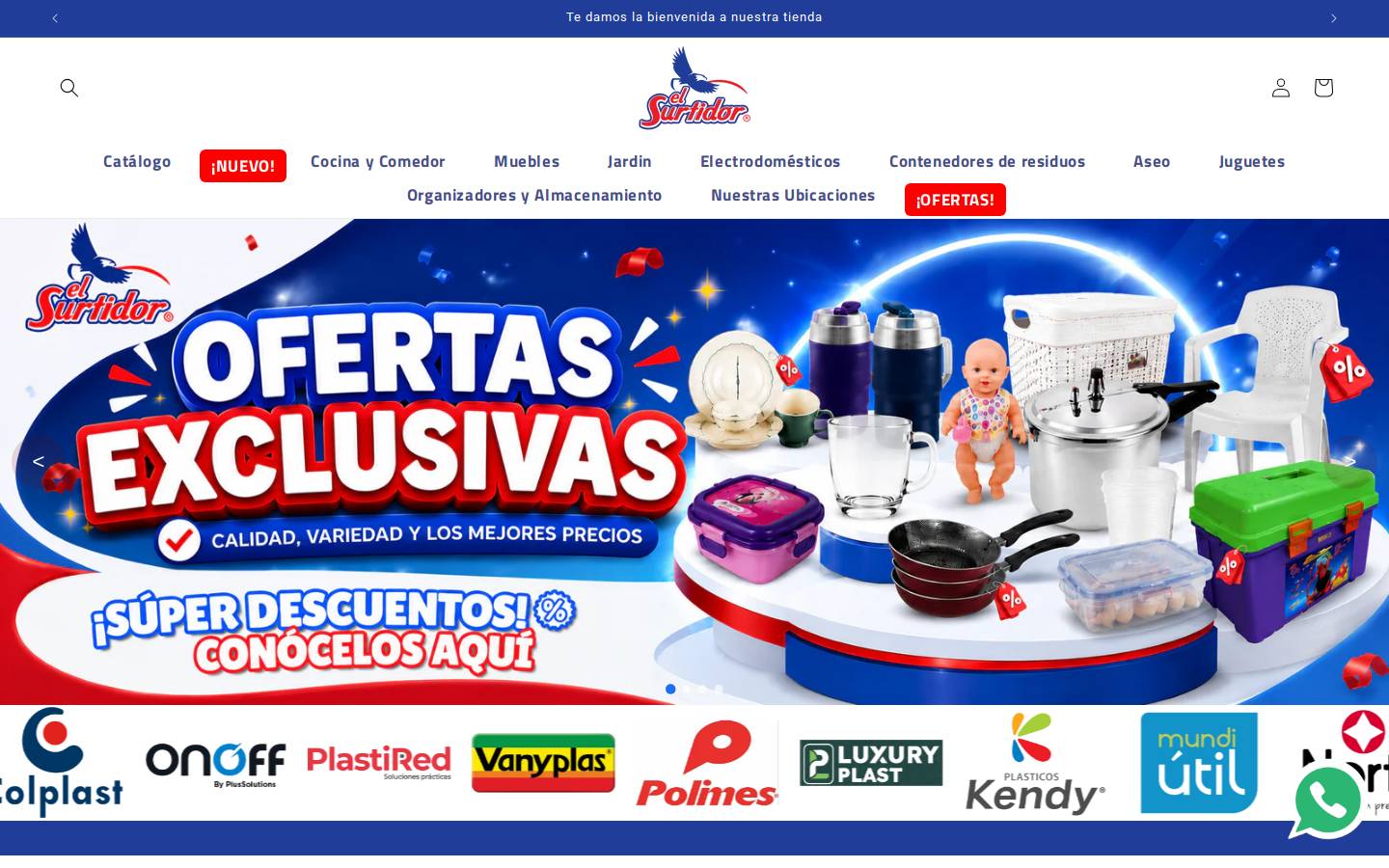 surtidor.com.co homepage screenshot