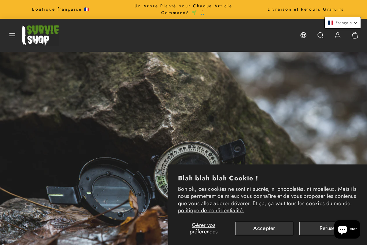 Survie Shop homepage screenshot