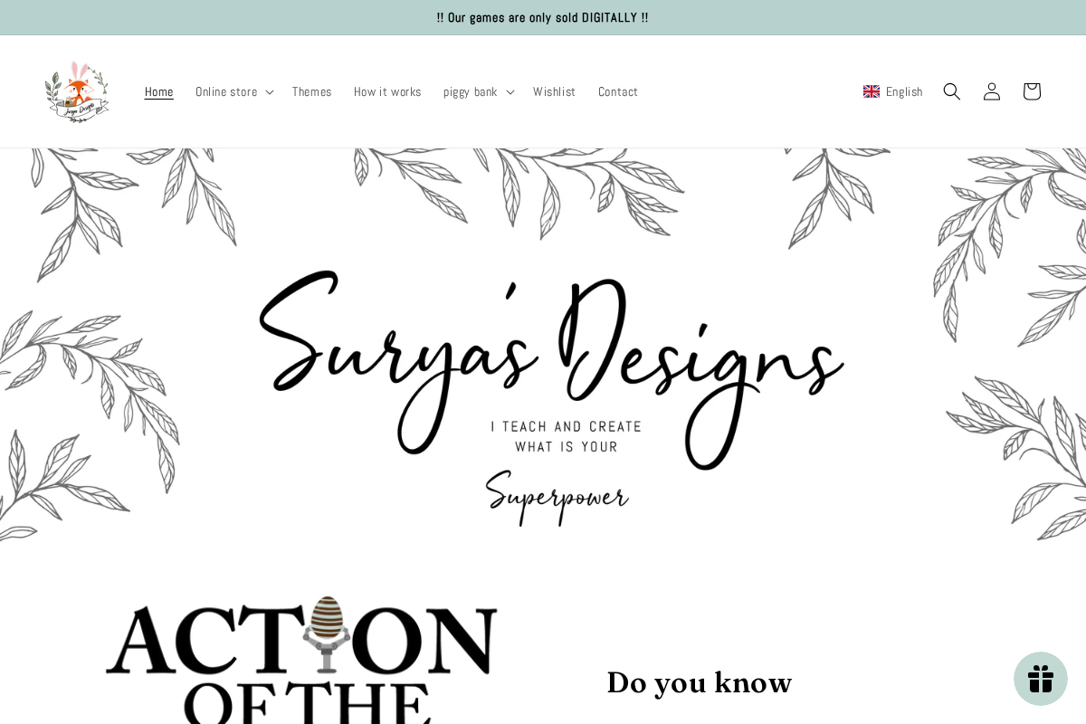 Surya Designs (CommV) homepage screenshot
