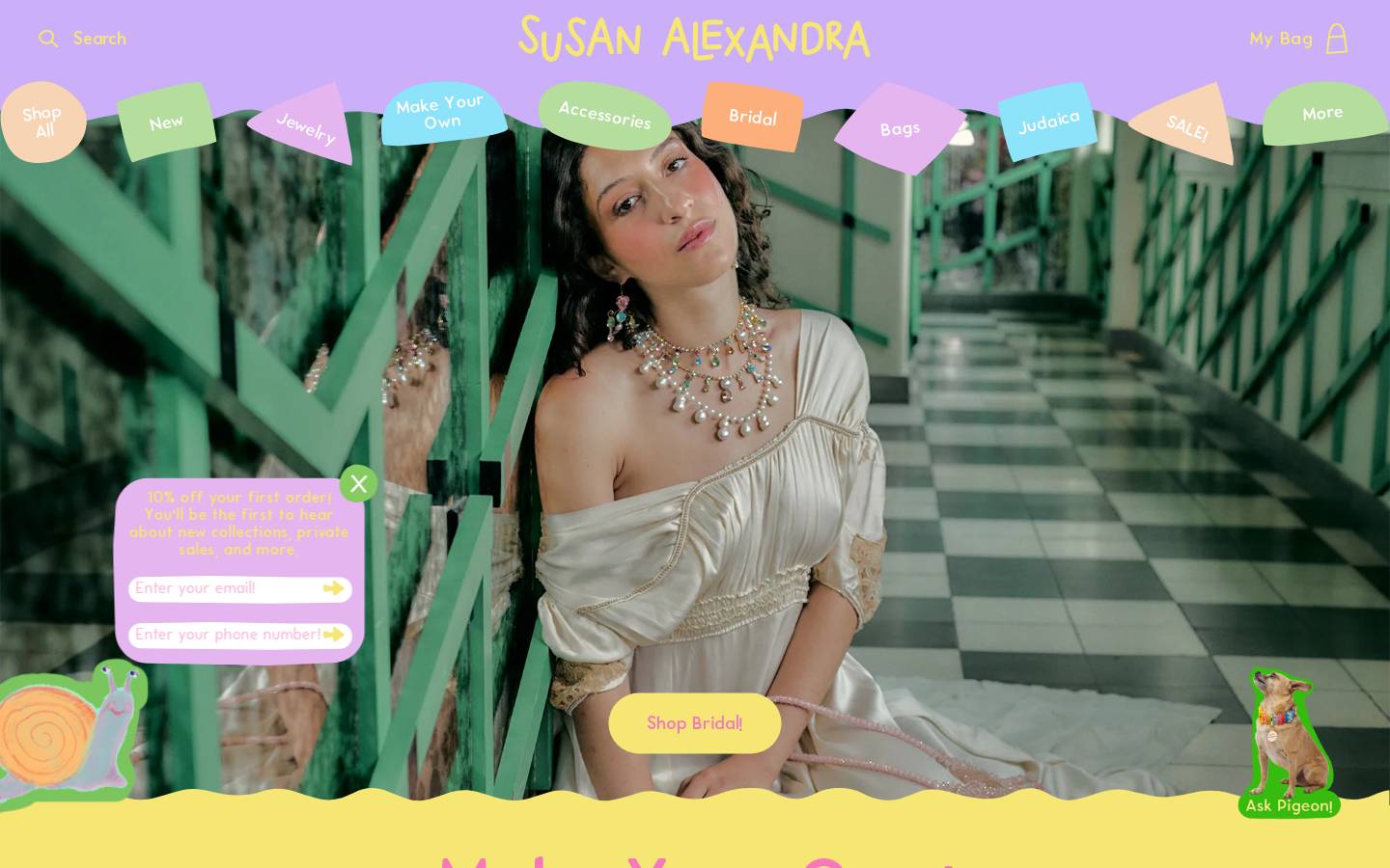 susanalexandra.com homepage screenshot