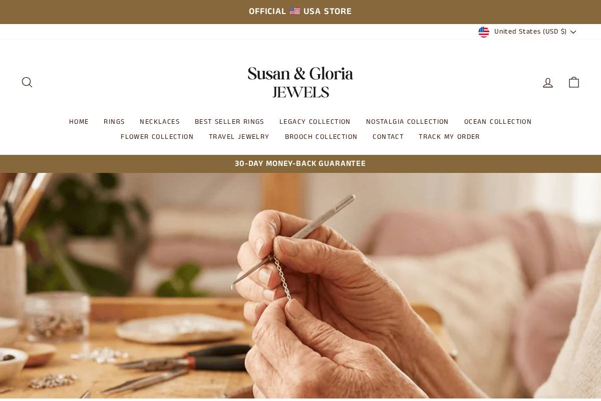 Susangloriaboutique homepage screenshot