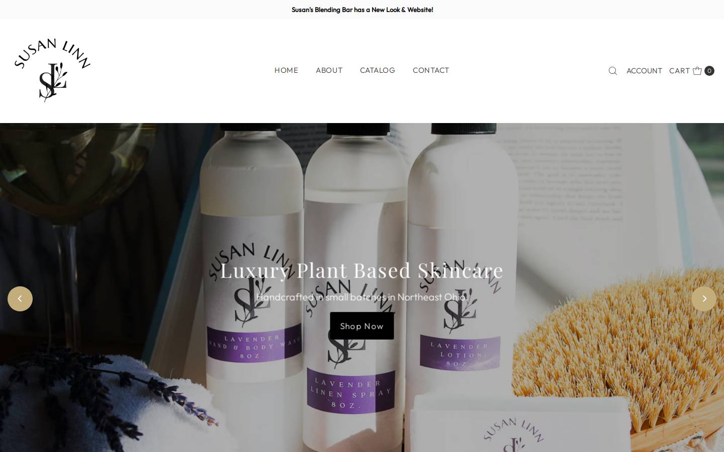 susanlinncollection.com homepage screenshot