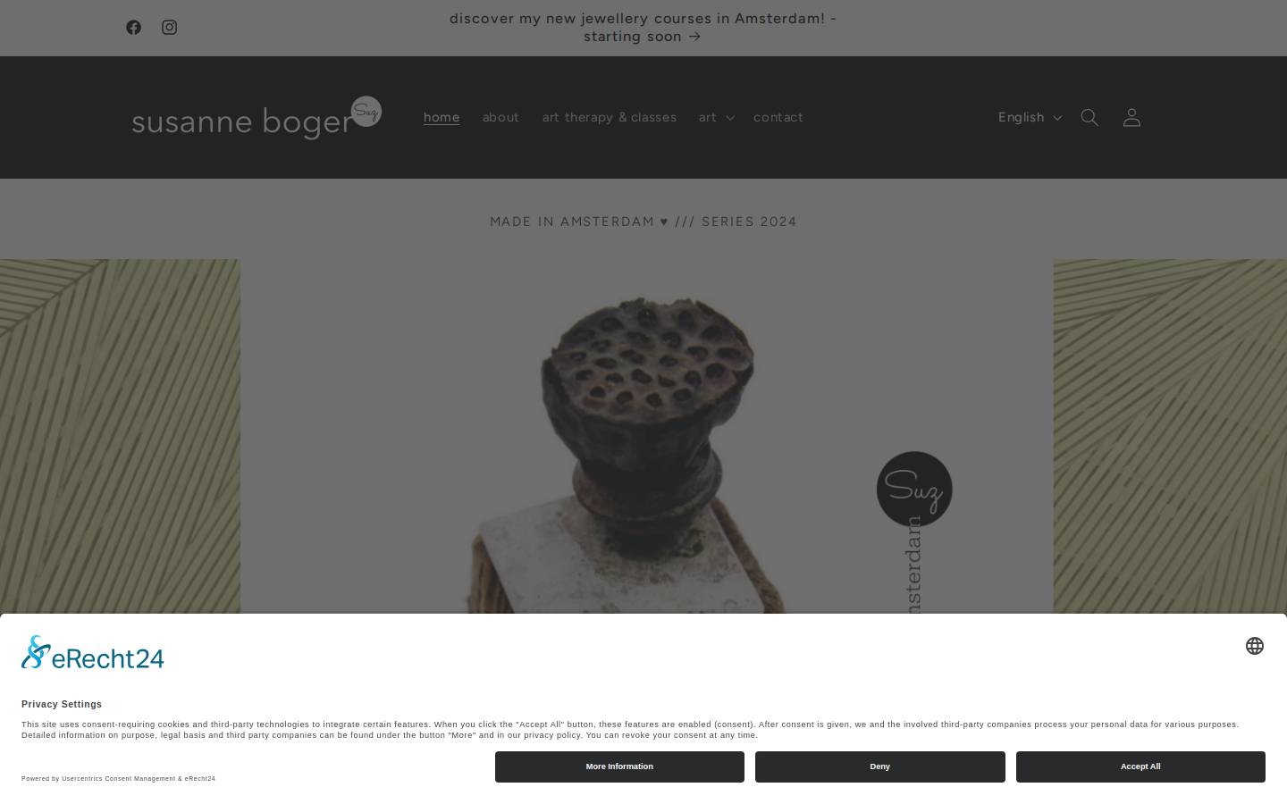susanneboger.com homepage screenshot