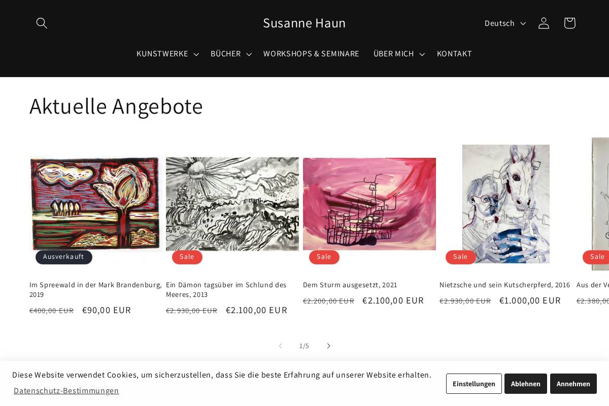 susannehaun.de homepage screenshot