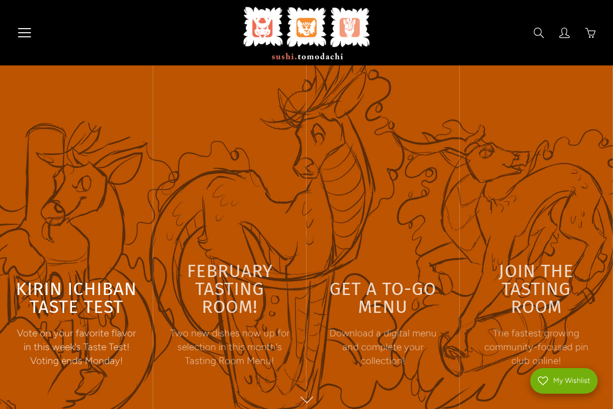 Sushi Tomodachi homepage screenshot