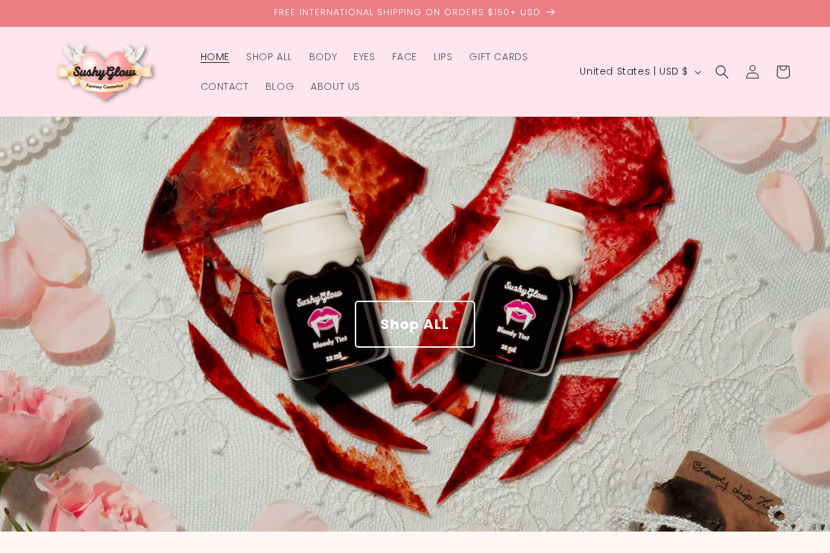 Sushyglow homepage screenshot