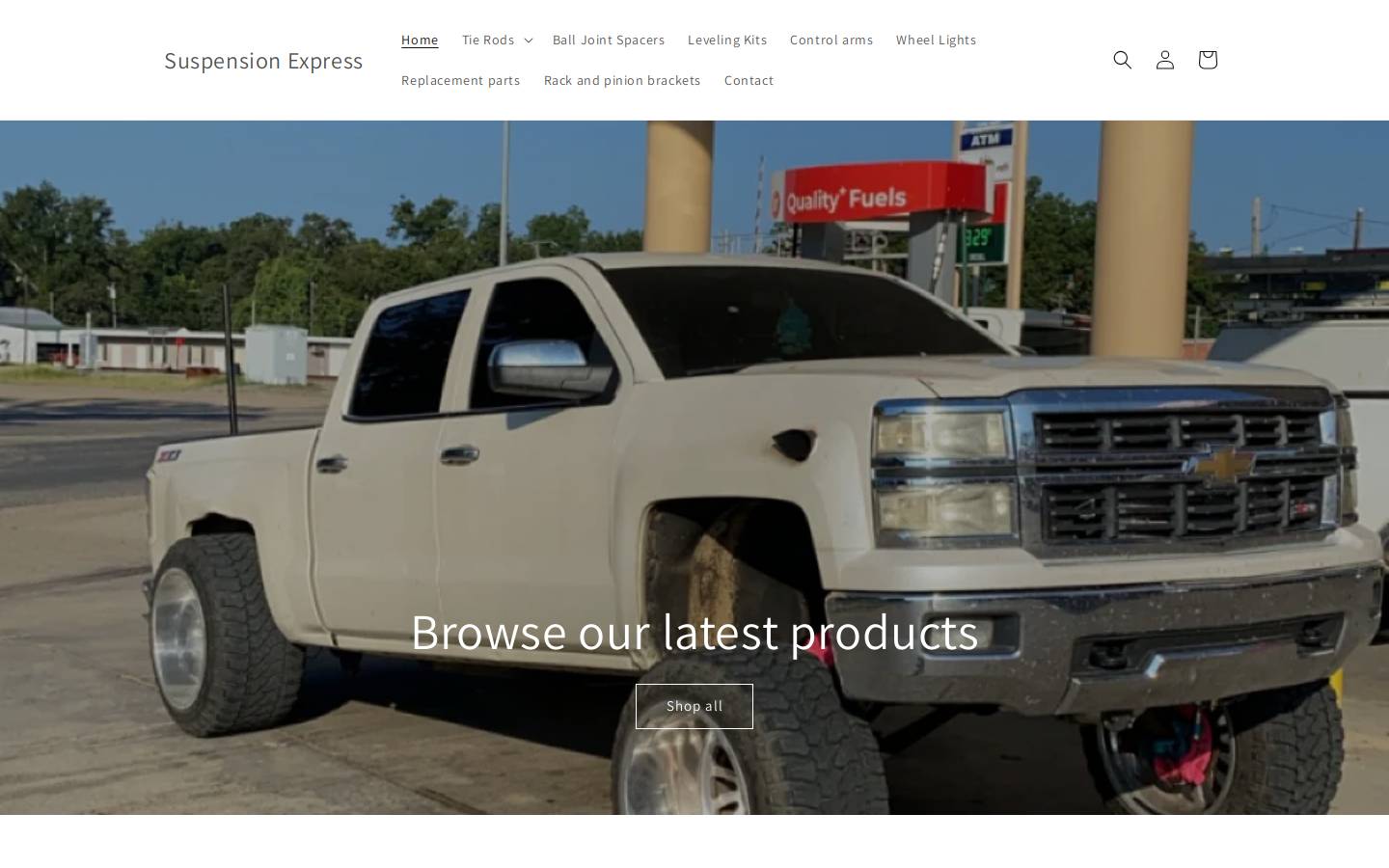 suspensionexpress.com homepage screenshot