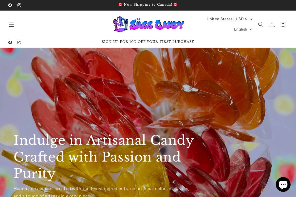 susscandy.com homepage screenshot