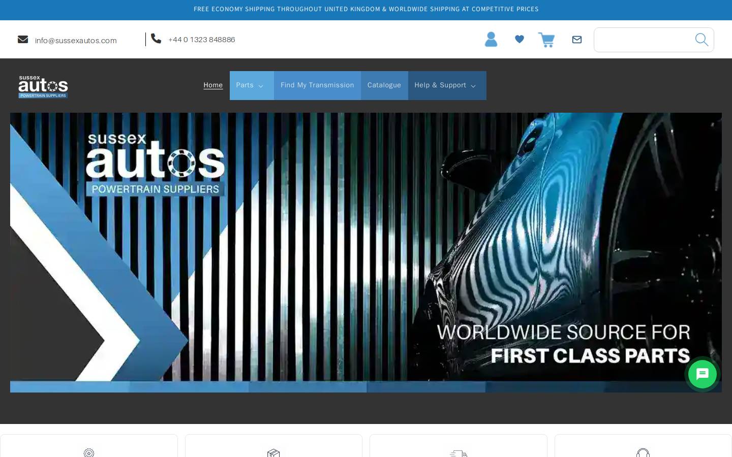 sussexautos.com homepage screenshot