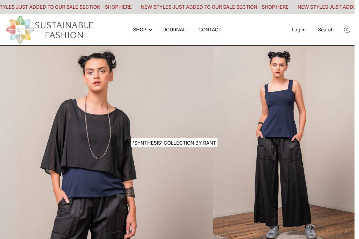 sustainablefashion.com.au homepage screenshot