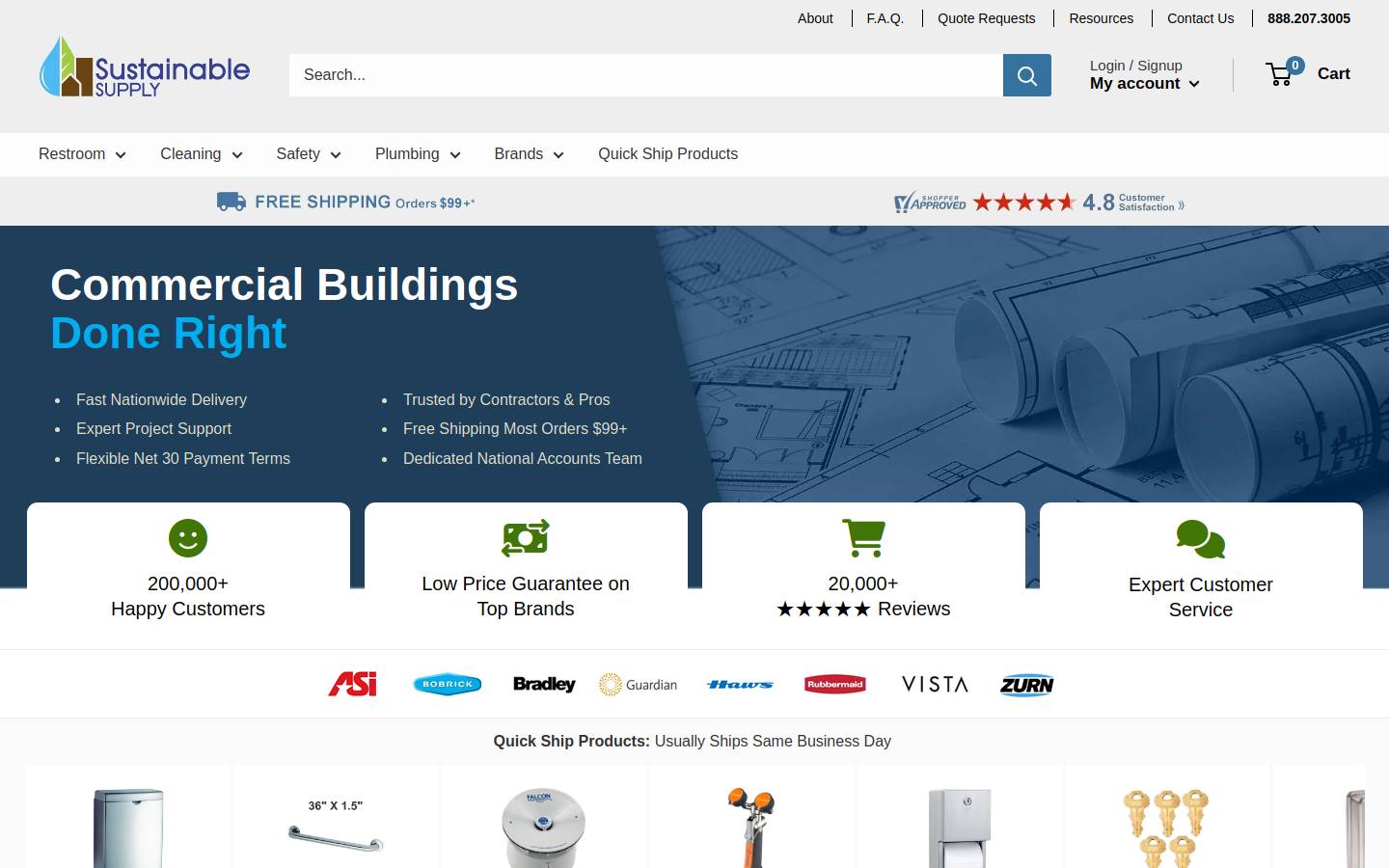 Sustainable Supply homepage screenshot
