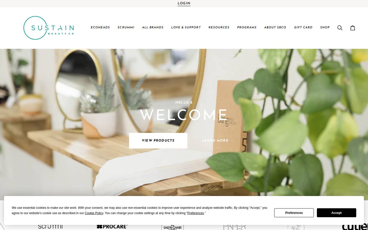 sustainbeauty.co homepage screenshot