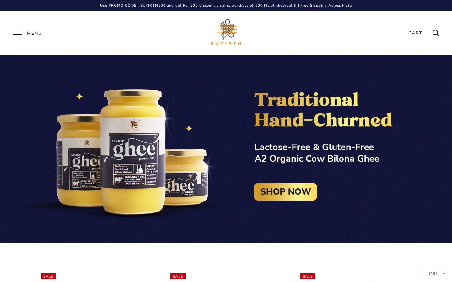 sutirthayu.com homepage screenshot