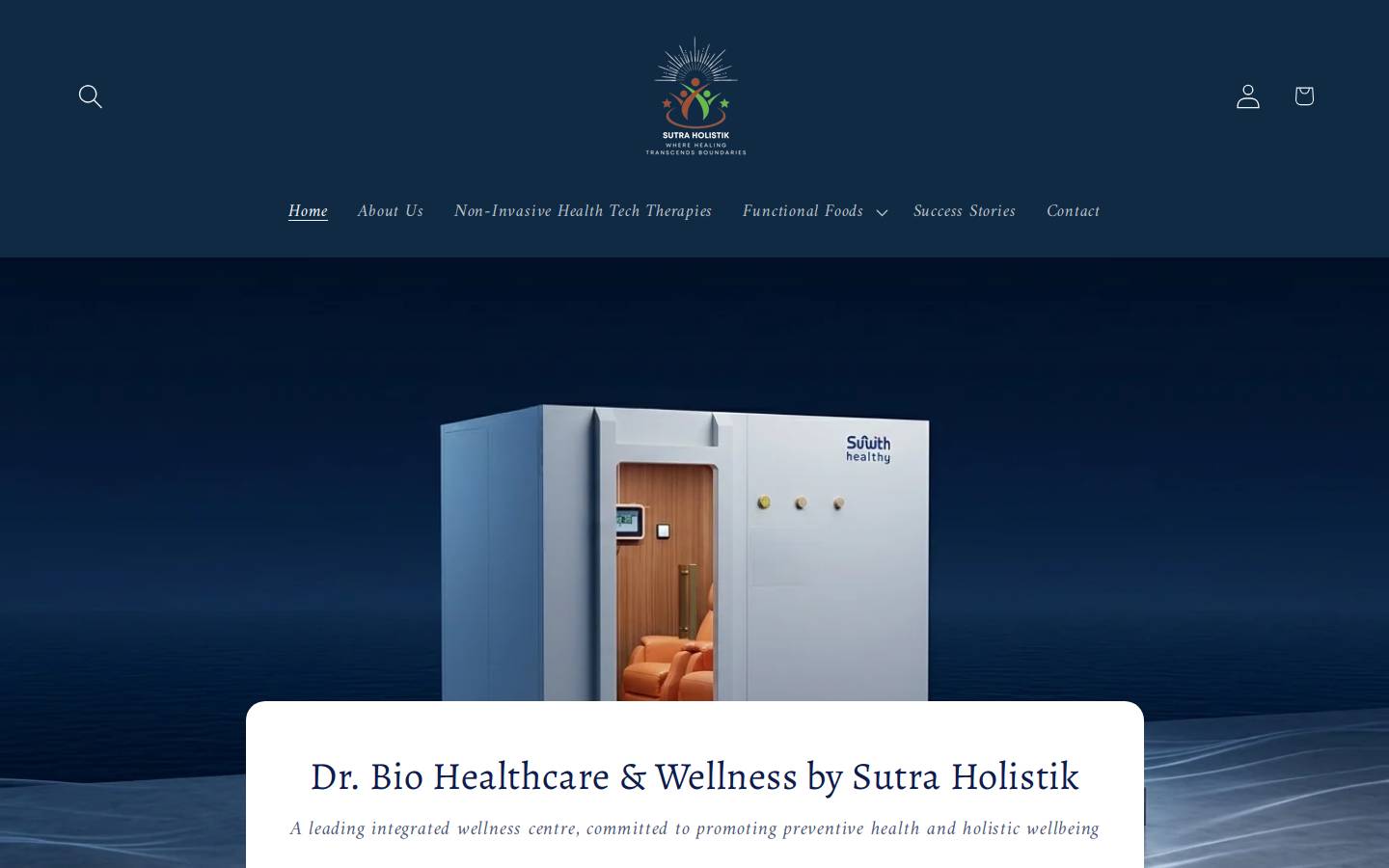 sutraholistik.com homepage screenshot