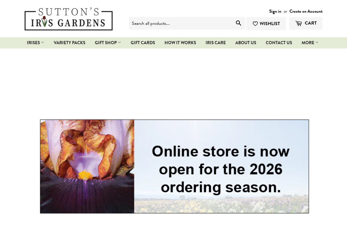 Sutton Iris homepage screenshot