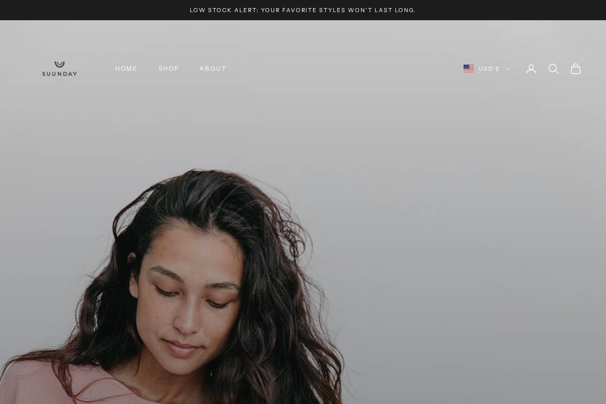 suunday.com homepage screenshot