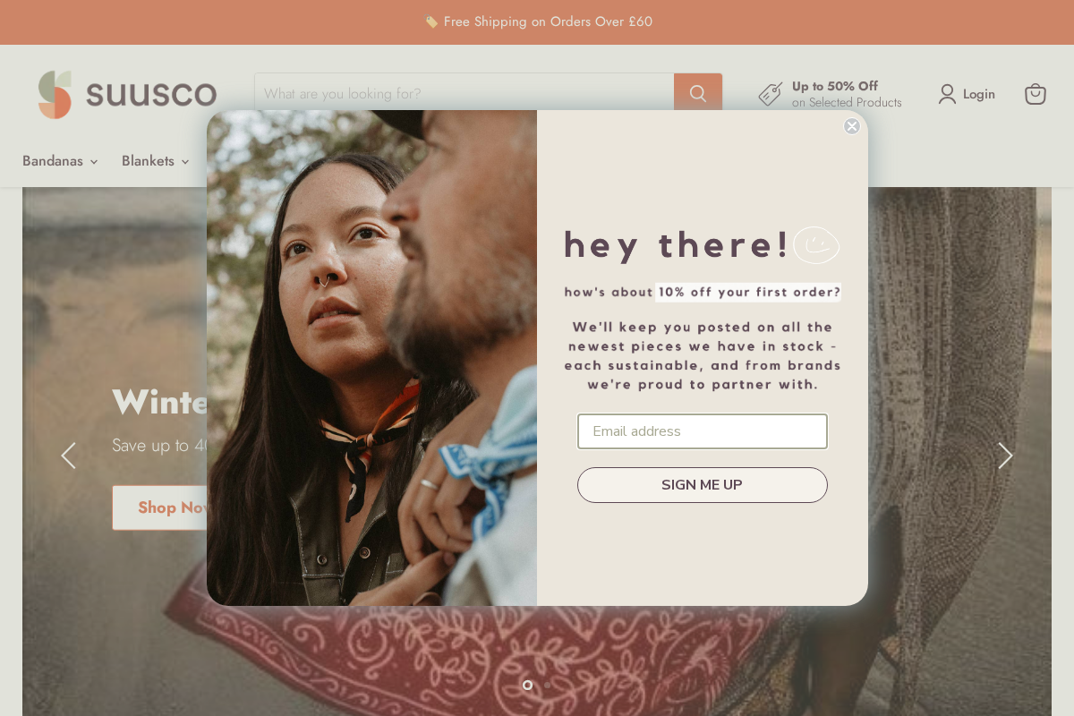 Suusco homepage screenshot