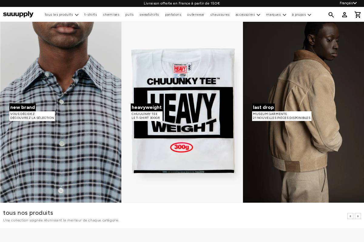 suuupply homepage screenshot