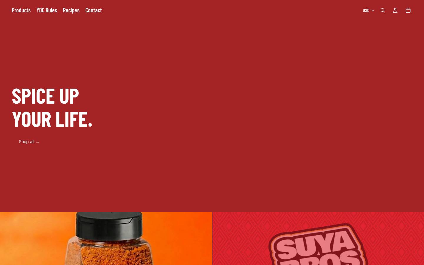 suyabros.com homepage screenshot