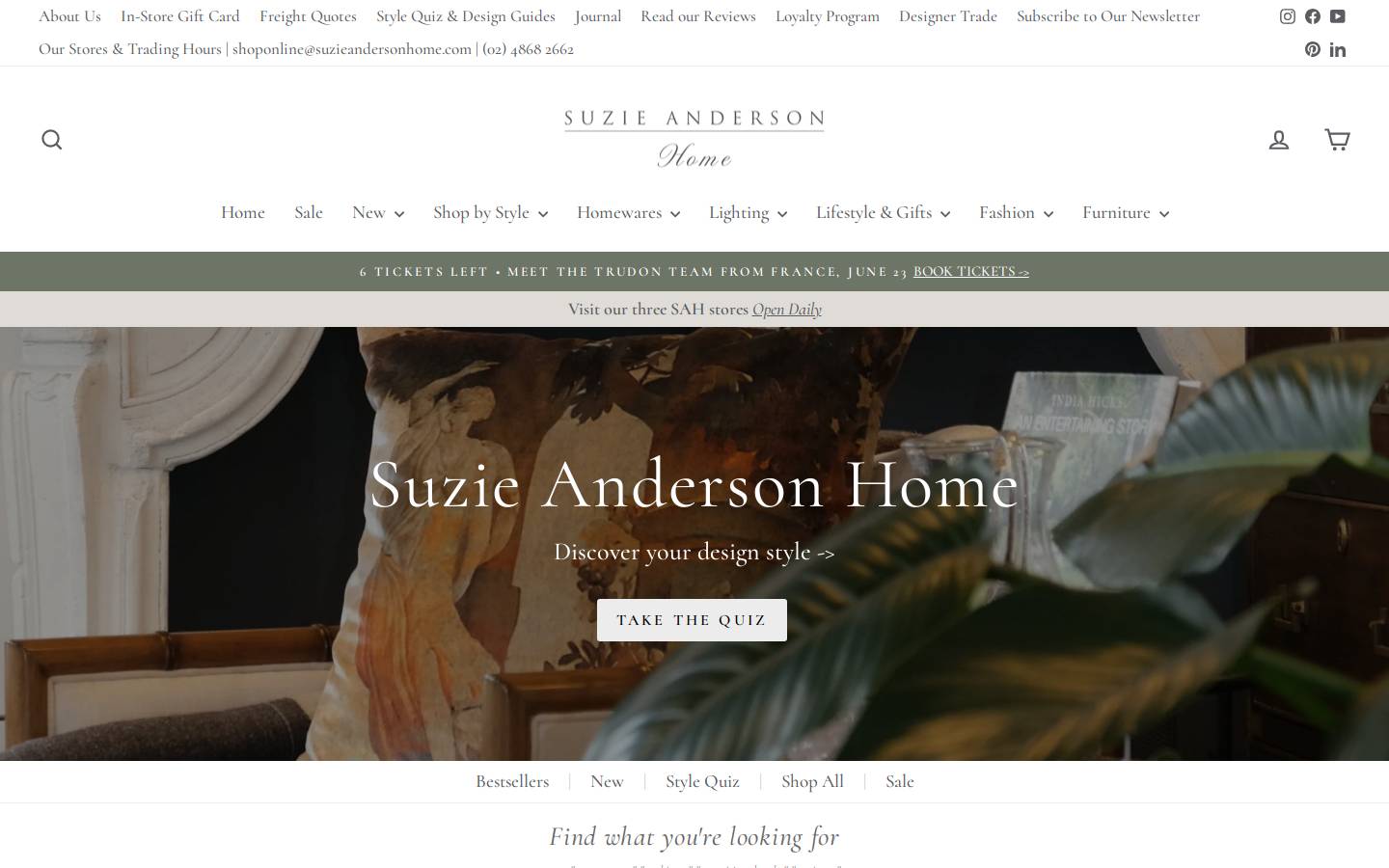 suzieandersonhome.com homepage screenshot