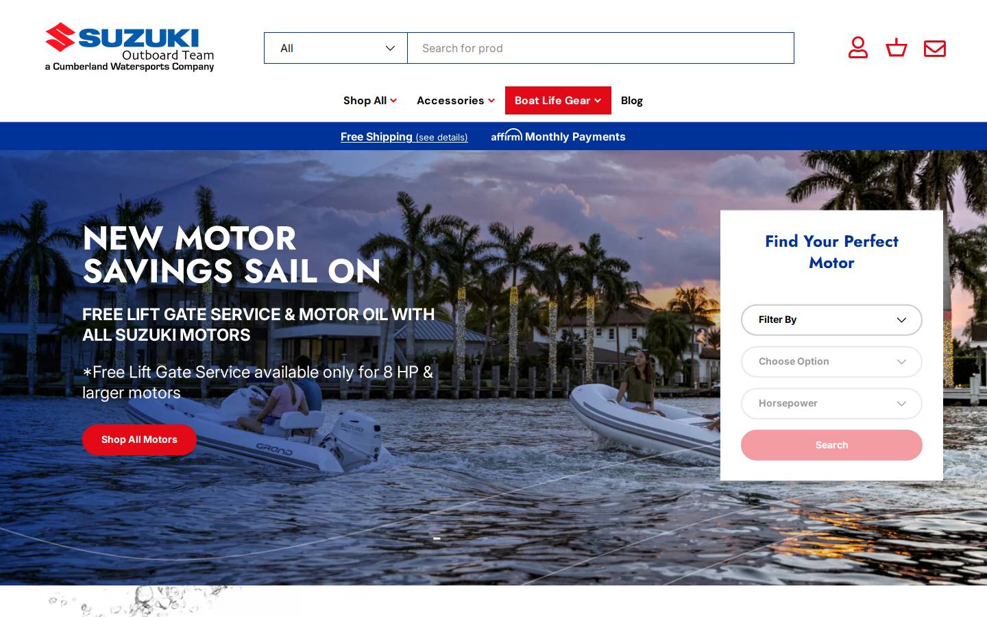 suzukioutboardteam.com homepage screenshot