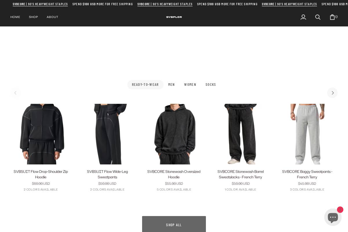Svbflor homepage screenshot