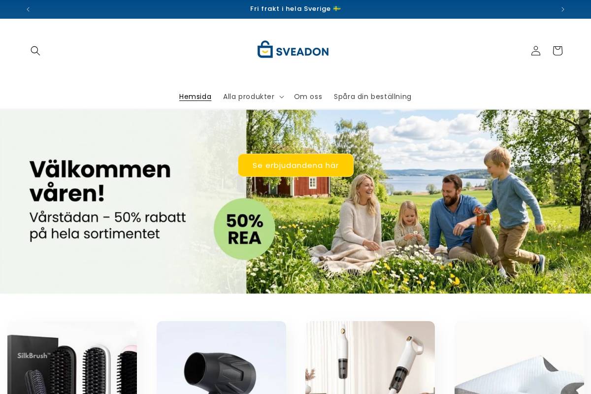 sveadon.se homepage screenshot