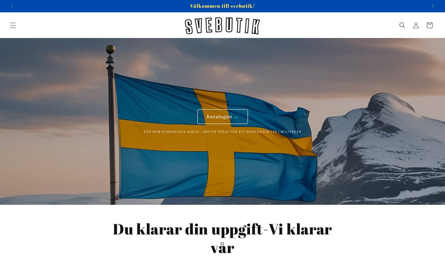 svebutik.com homepage screenshot