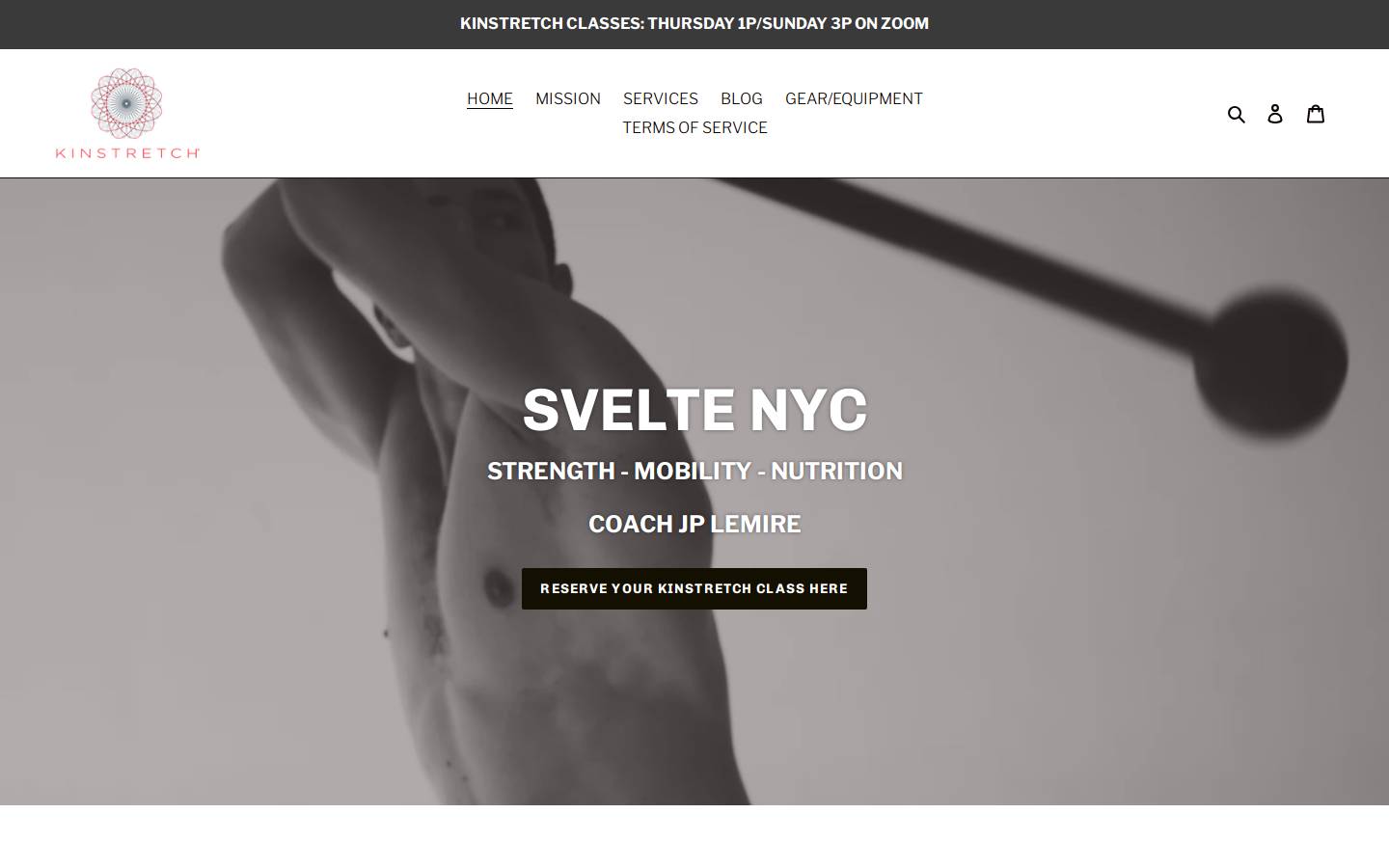 sveltenyc.com homepage screenshot