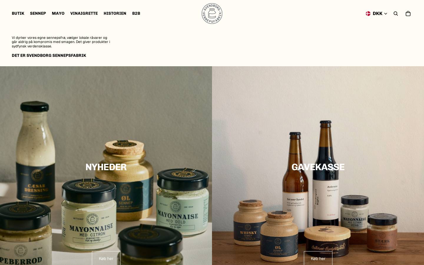 Svendborg Sennepsfabrik homepage screenshot