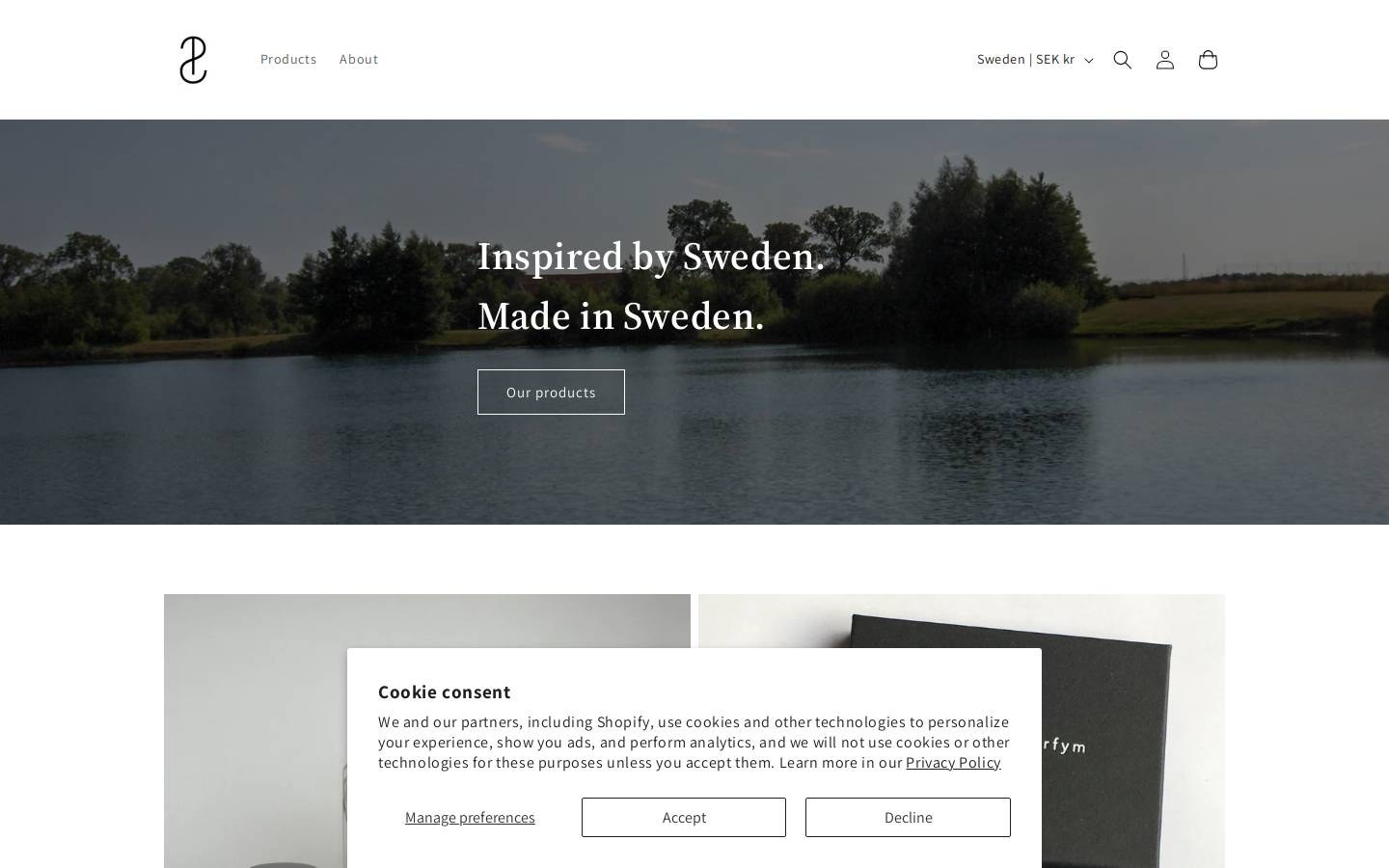 svenskparfym.se homepage screenshot