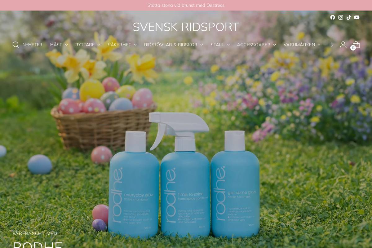 Svensk Ridsport homepage screenshot