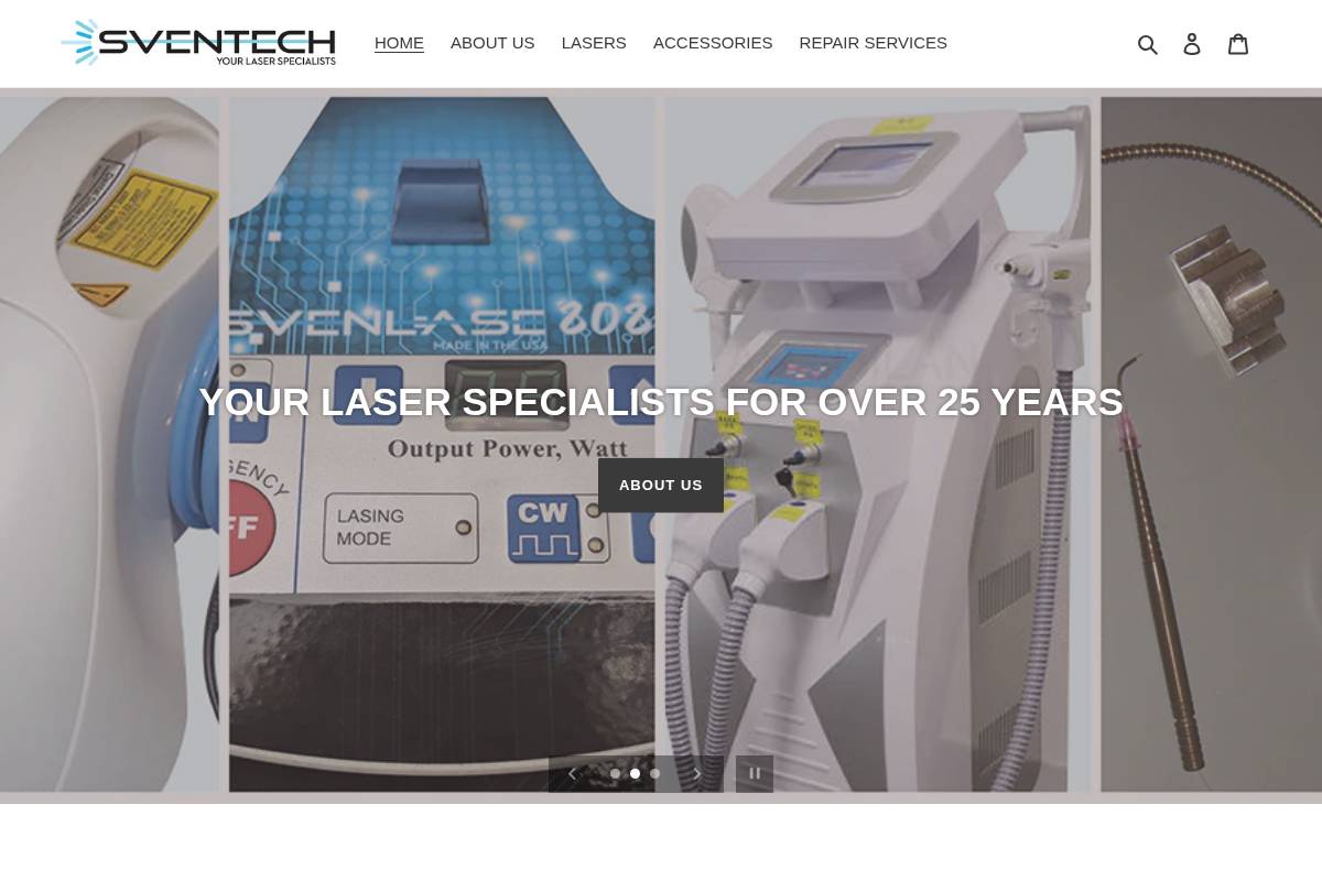 sventechdentallaser.com homepage screenshot