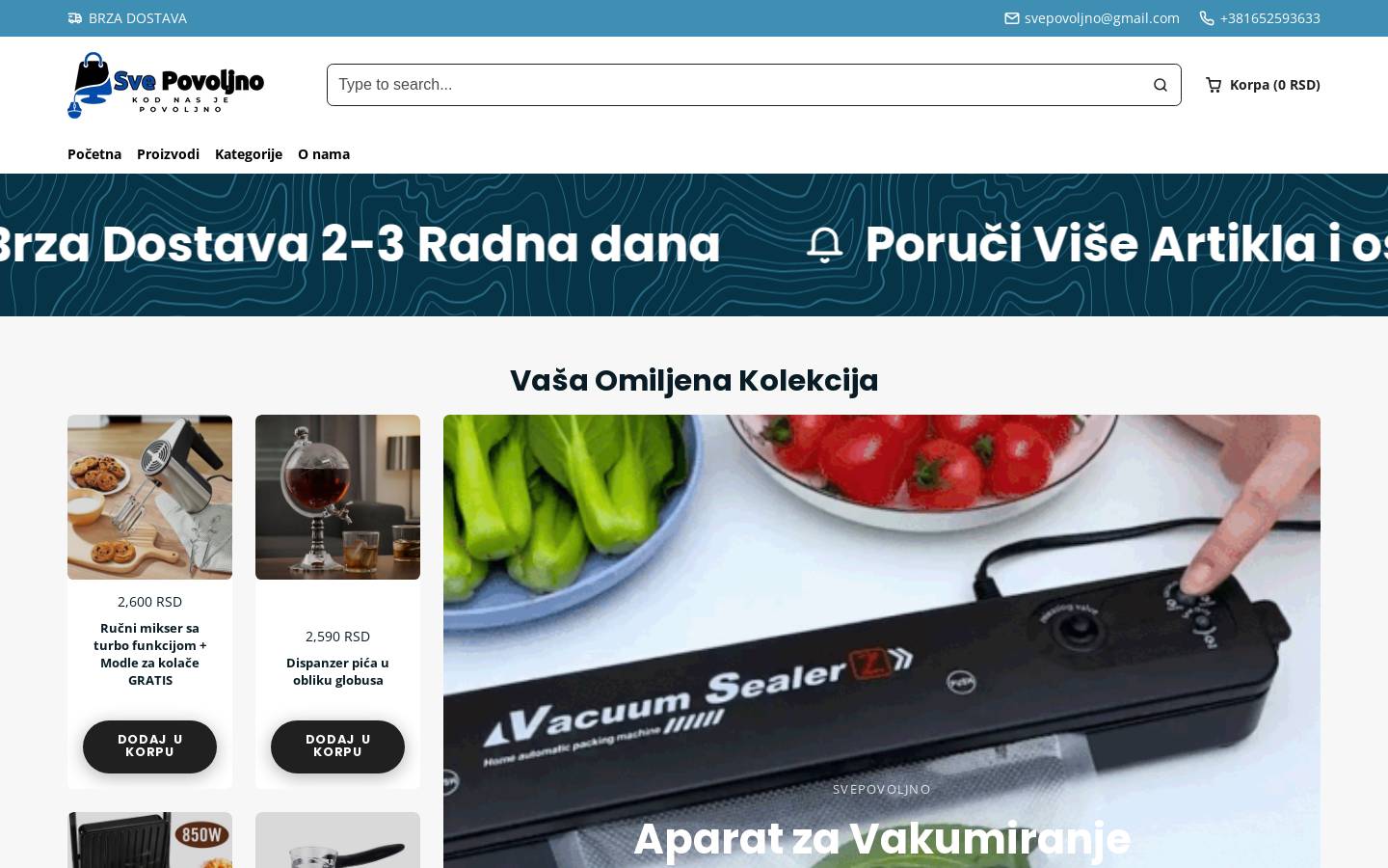 svepovoljno.com homepage screenshot