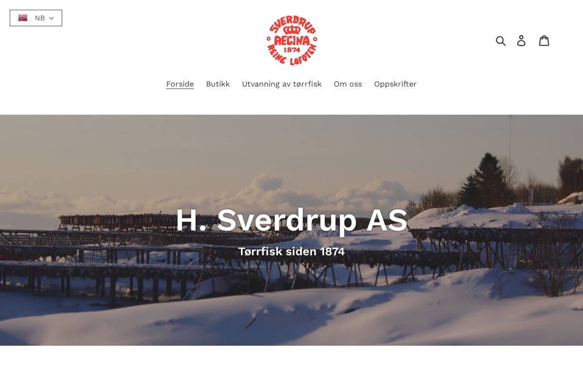 sverdrup.no homepage screenshot