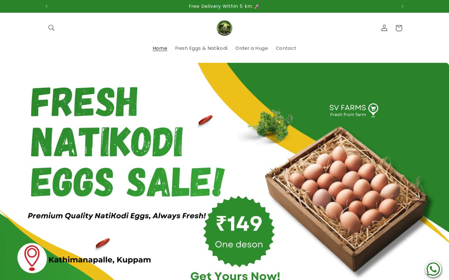 svfarms.in homepage screenshot