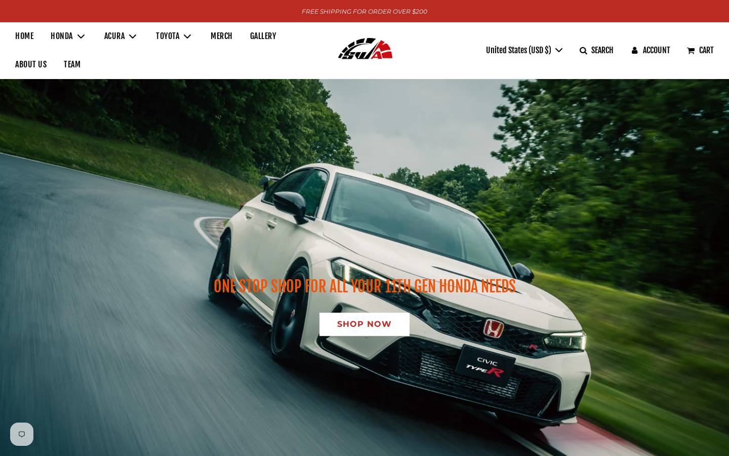 swaautosports.com homepage screenshot