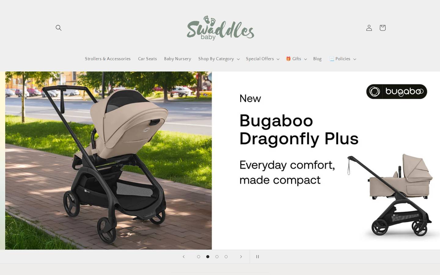 swaddlesbaby.com homepage screenshot