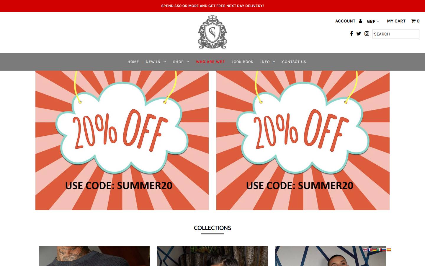 swade.co.uk homepage screenshot