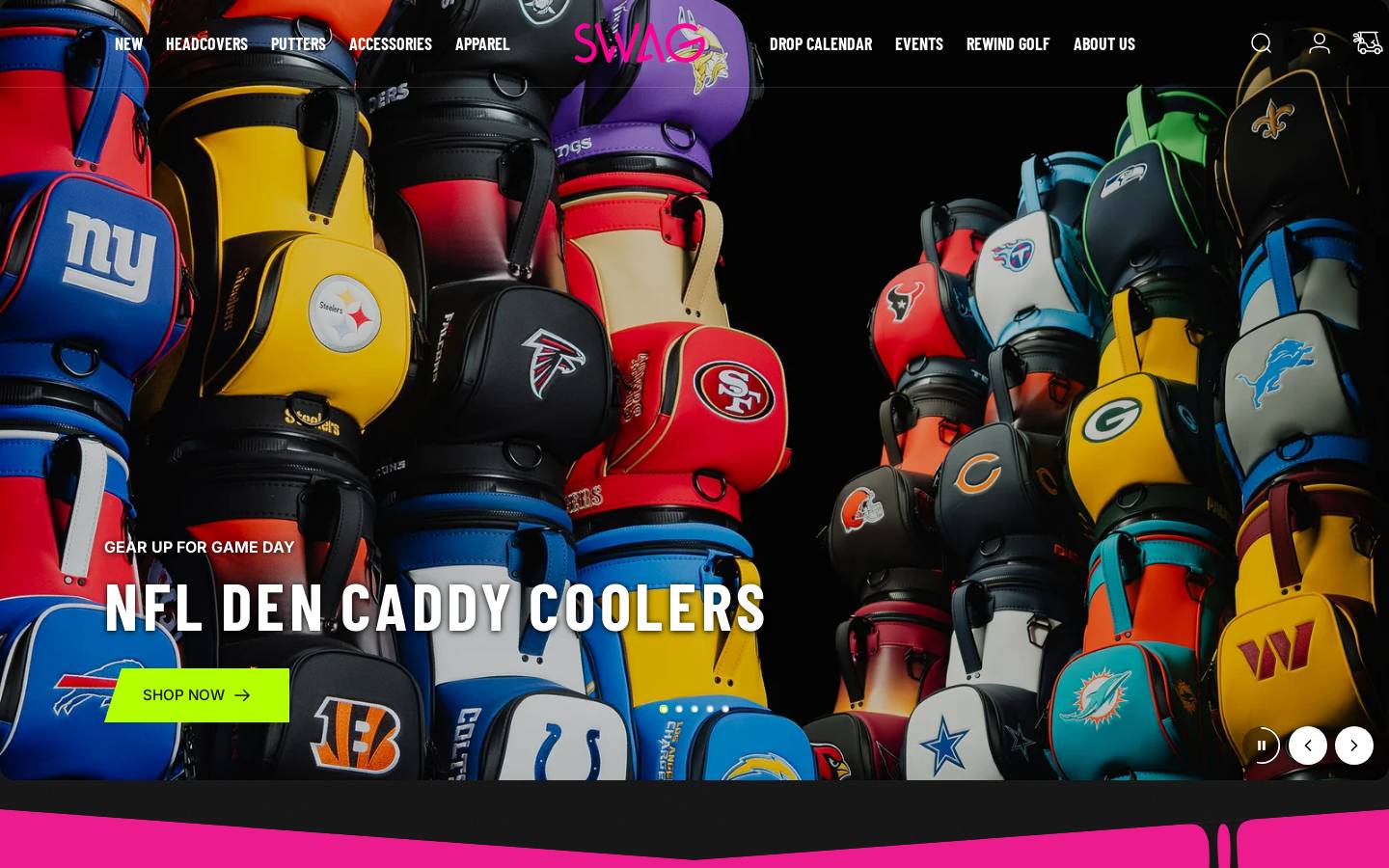 Swag Golf Co homepage screenshot