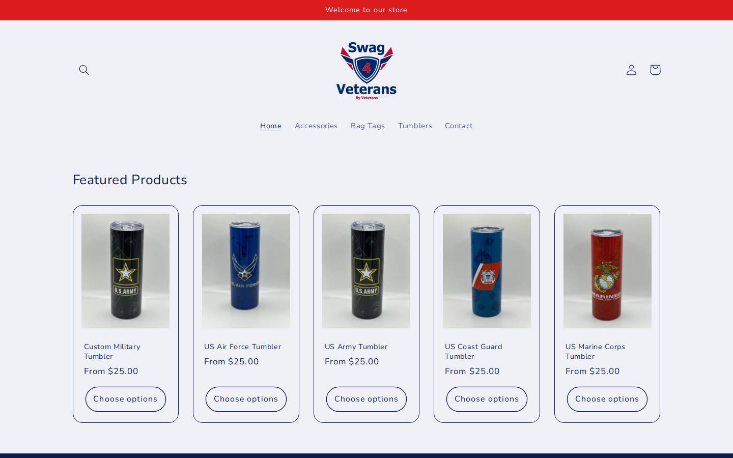 swag4veterans.com homepage screenshot