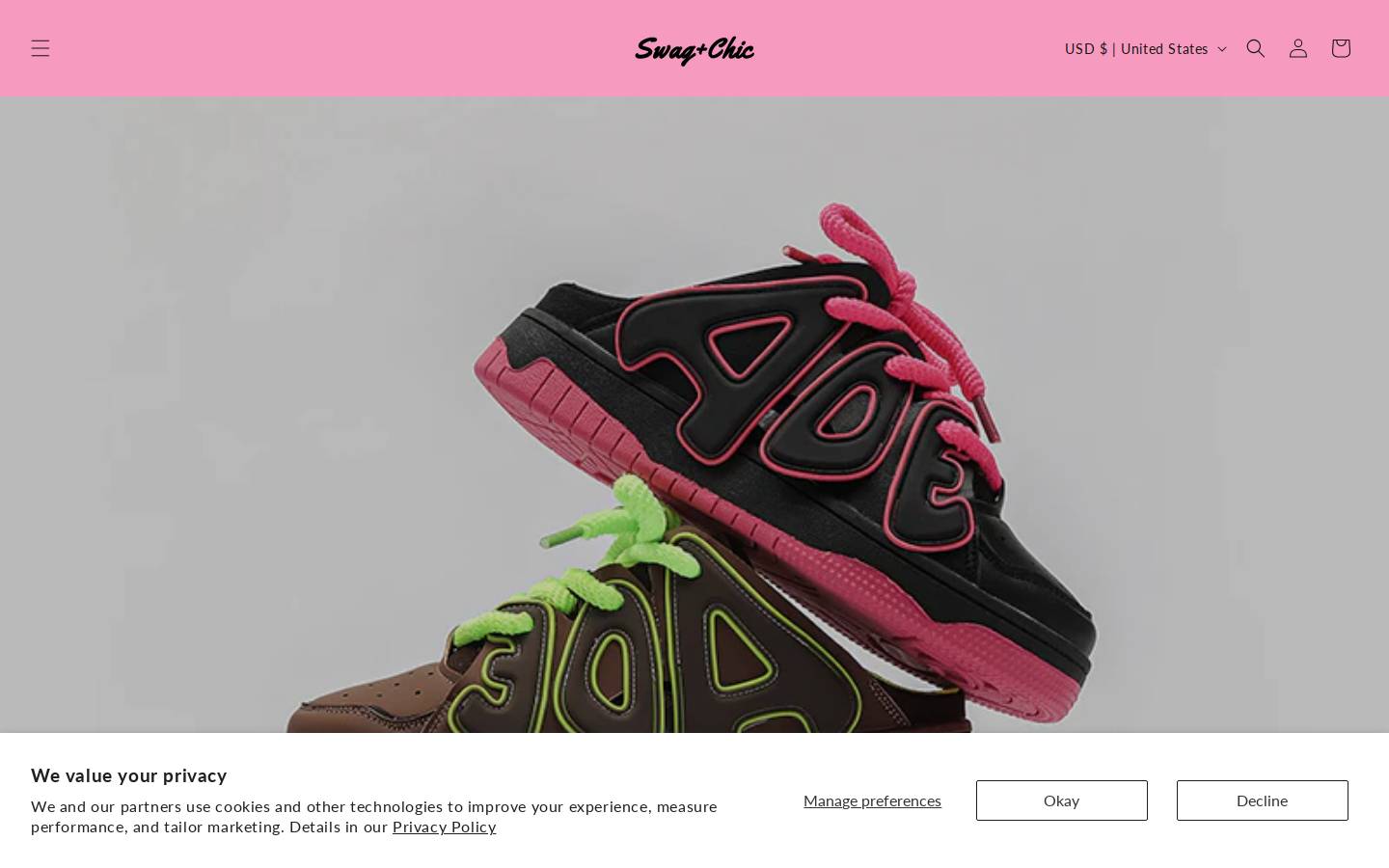 Swagchic homepage screenshot