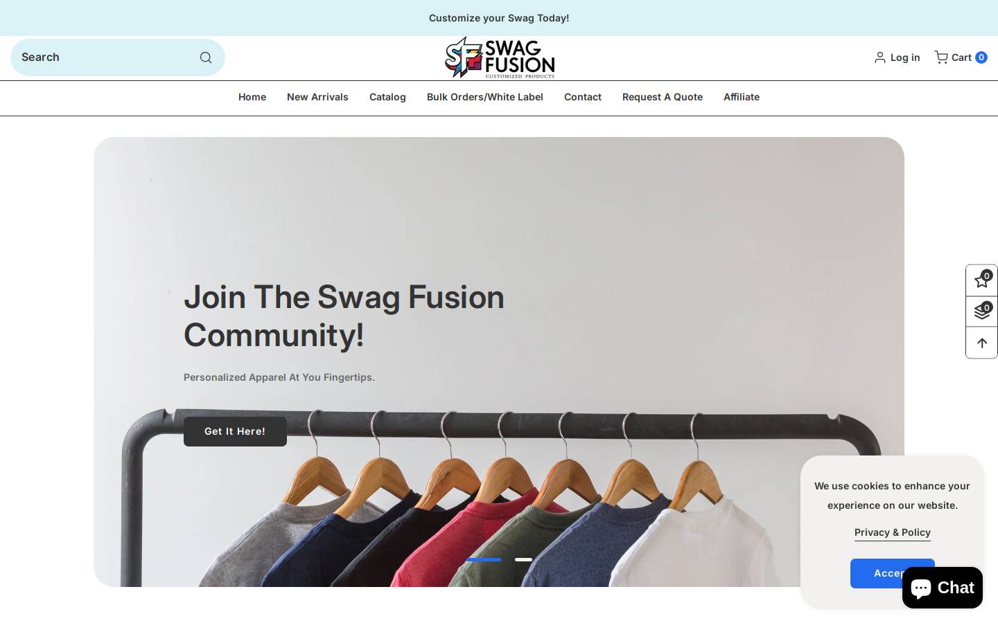 swagfusion.com homepage screenshot